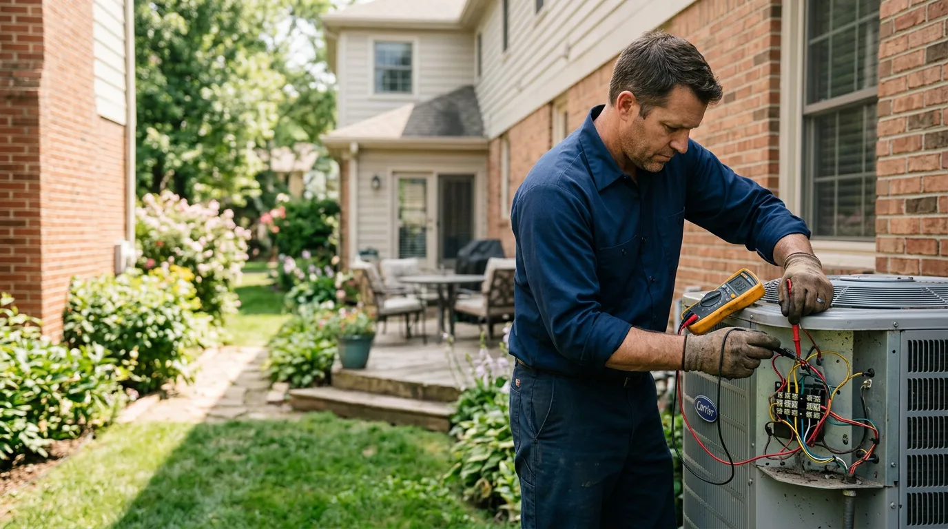 HVAC technician working near Sheldon Springs, VT